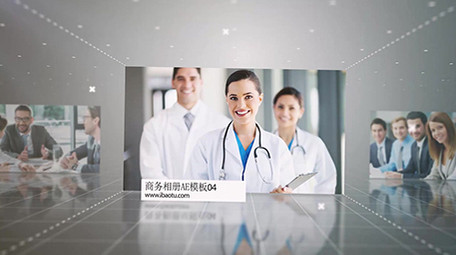 简洁三维空间商务公司图文宣传展示AE模板