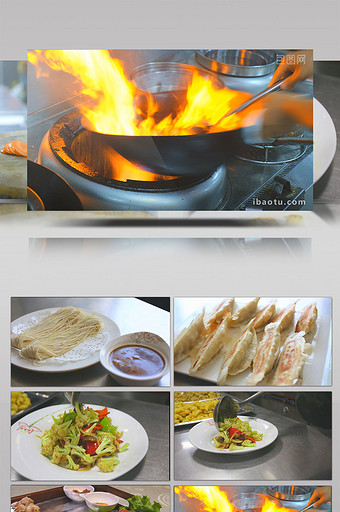 舌尖上的美食传统美食鲁菜后厨厨师炒菜切菜图片