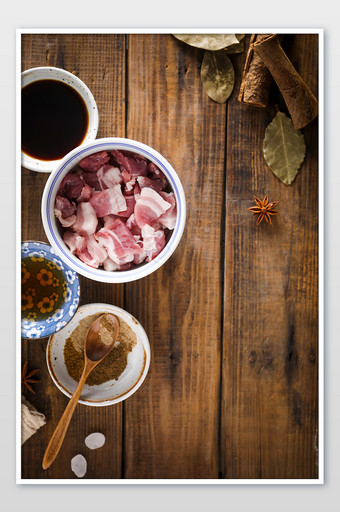 中式餐饮美食腌肉海报图片