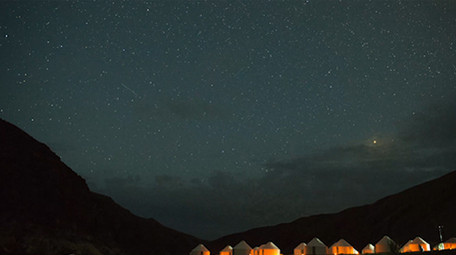 唯美新疆喀拉峻星空延时视频展示