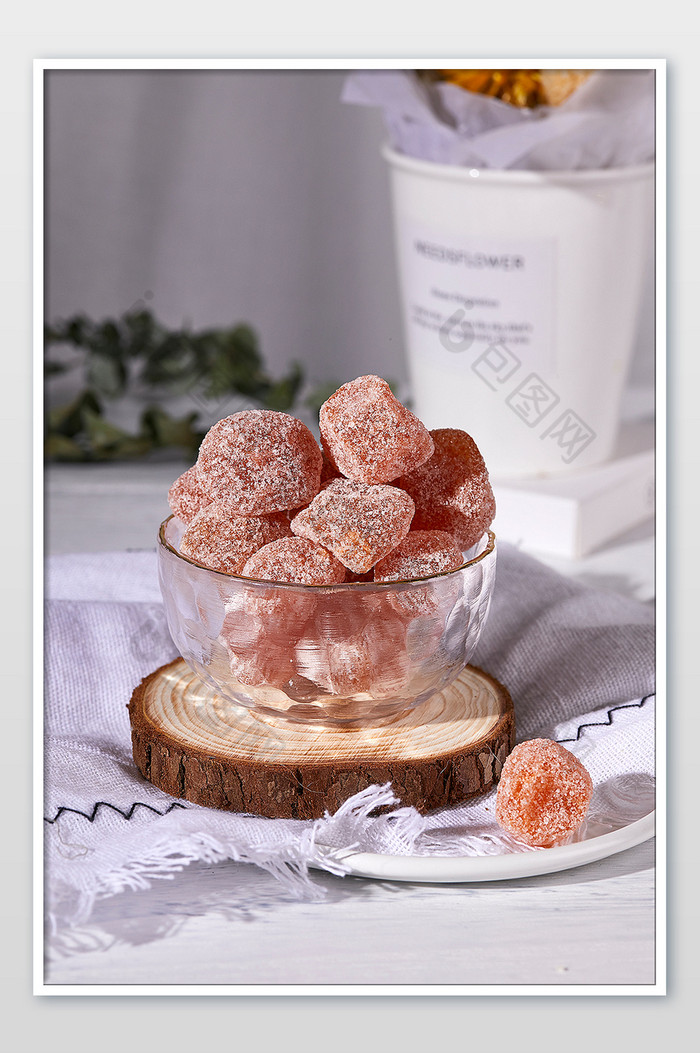 冰糖金桔蜜饯零食果干桌布木板美食摄影图片图片