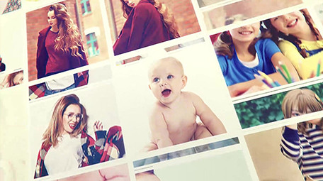 多图家庭公司头像汇聚片头标志AE模板