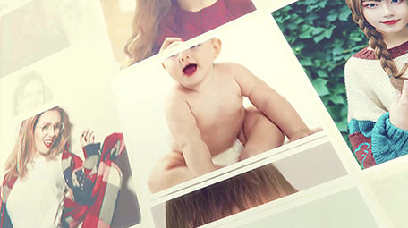 多图家庭公司头像汇聚片头标志AE模板