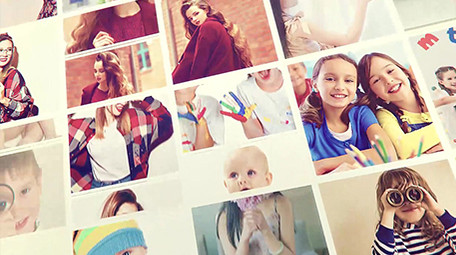 多图家庭公司头像汇聚片头标志AE模板