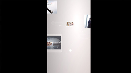 白色简约科技金融商务照片墙汇聚AE模版