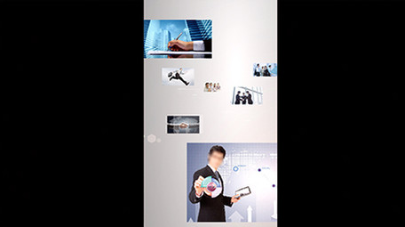 白色简约科技金融商务照片墙汇聚AE模版