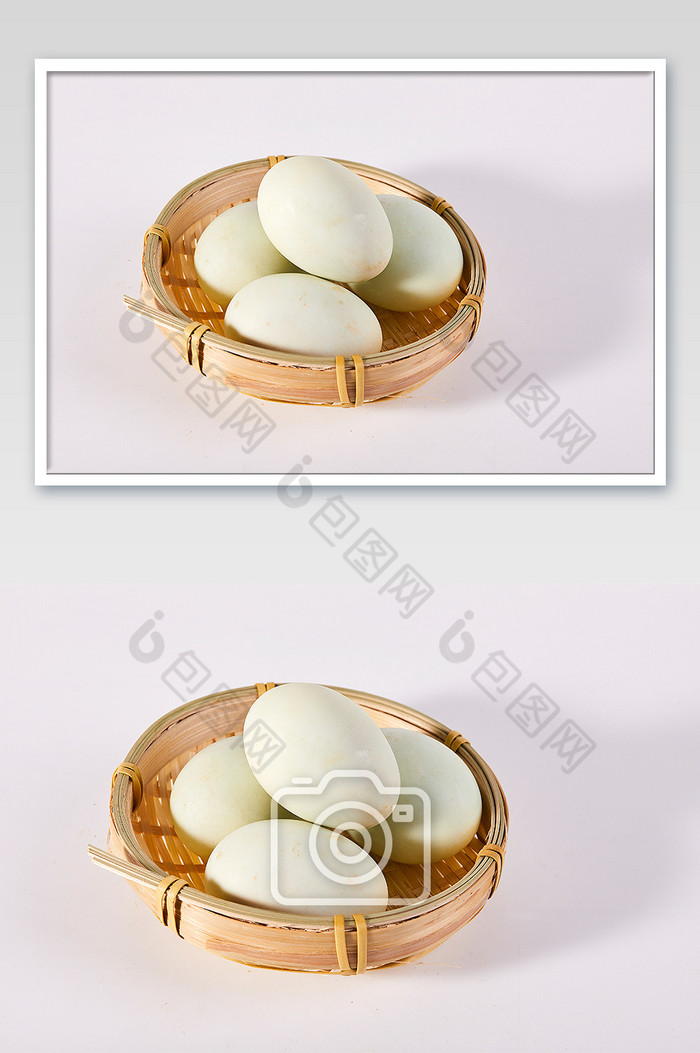 白色鸭蛋白底图熟食簸箕美食摄影图片图片