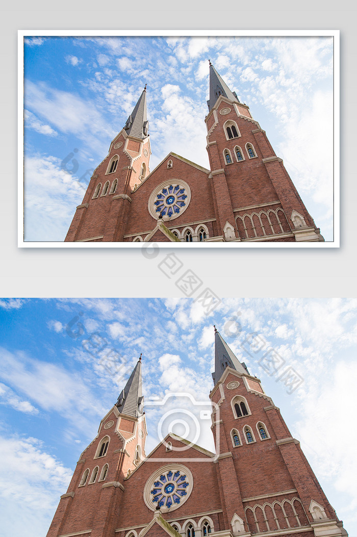 清新欧洲教堂摄影图图片图片