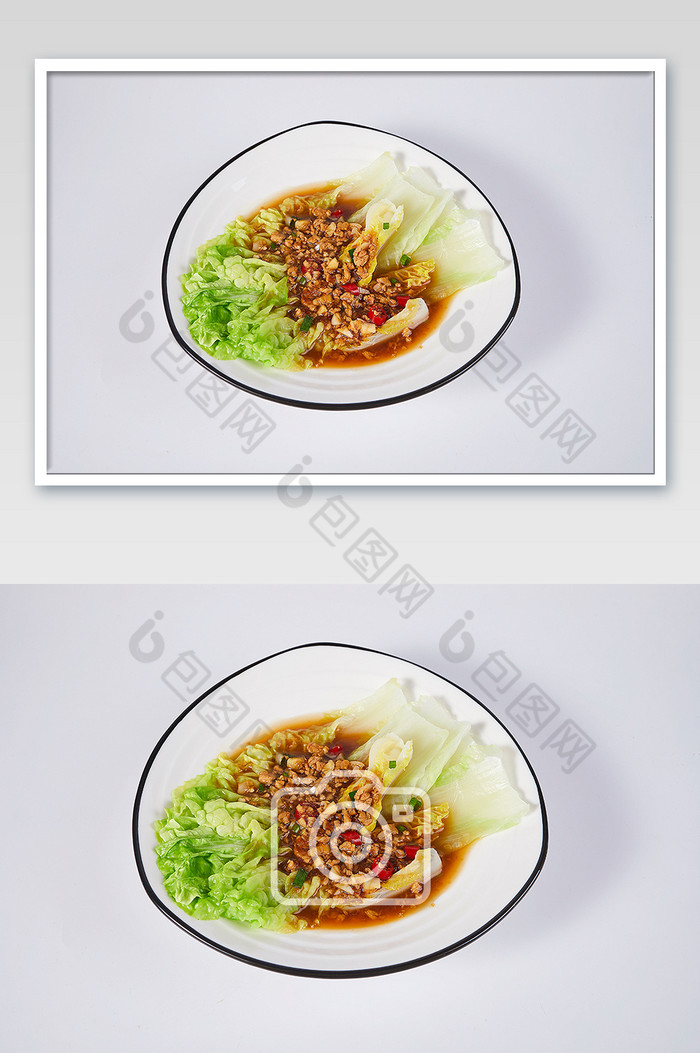 白菜绿色杭白菜新鲜白底蔬菜美食摄影图片图片
