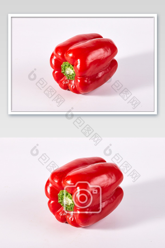 彩椒红色蔬菜新鲜白底图美食摄影图片图片