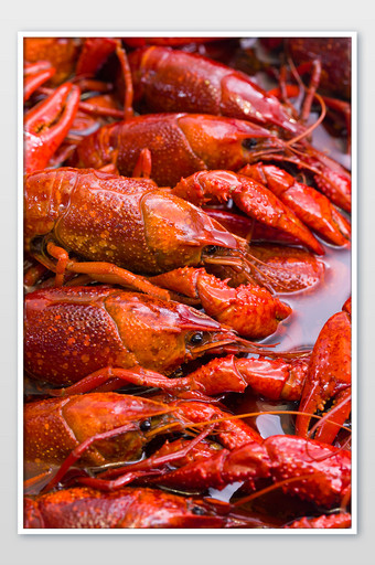 小龙虾大排档海鲜虾类红色美食图片