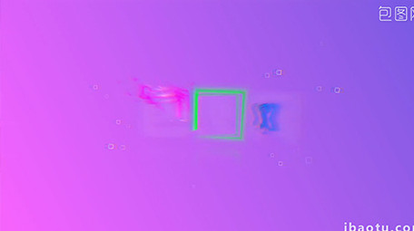 三款毛刺故障抖音风片头LOGO展示AE模