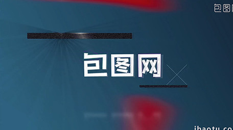 三款毛刺故障抖音风片头LOGO展示AE模