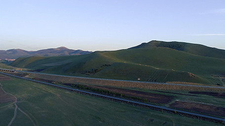 大气的丰宁草原公路航拍视频