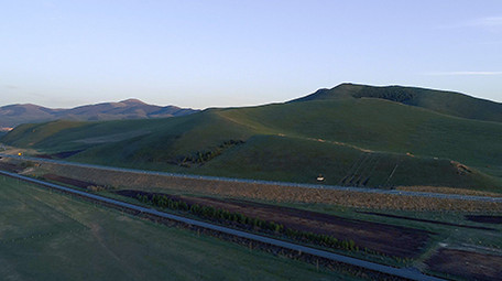 大气的丰宁草原公路航拍视频