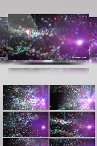 紫色炫酷大气粒子动态背景led大屏视频图片
