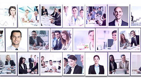 多图商务照片汇聚片头标志AE模板