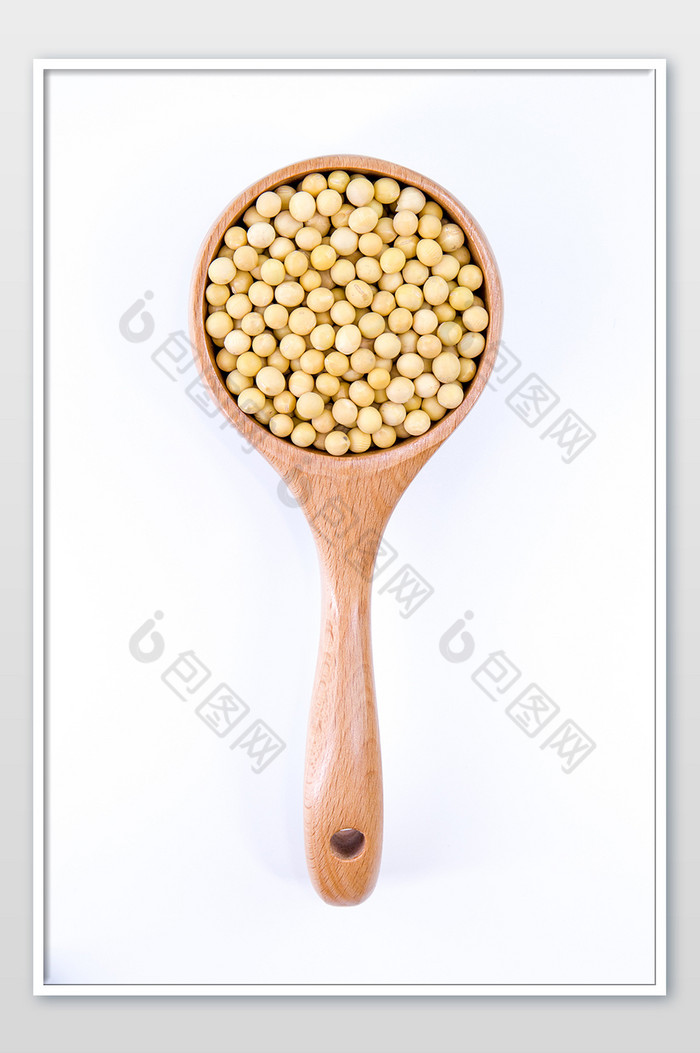 勺子里的黄豆谷类五谷杂粮图片图片