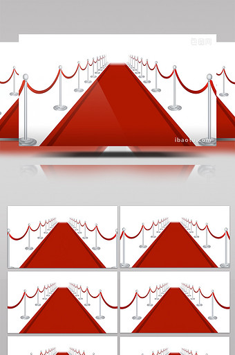 红色地毯大气走廊展示婚礼年会背景视频素材图片