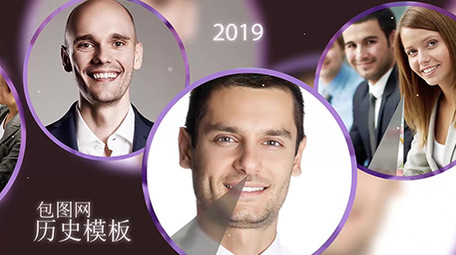 圆形图形商务图文宣传展示AE模板