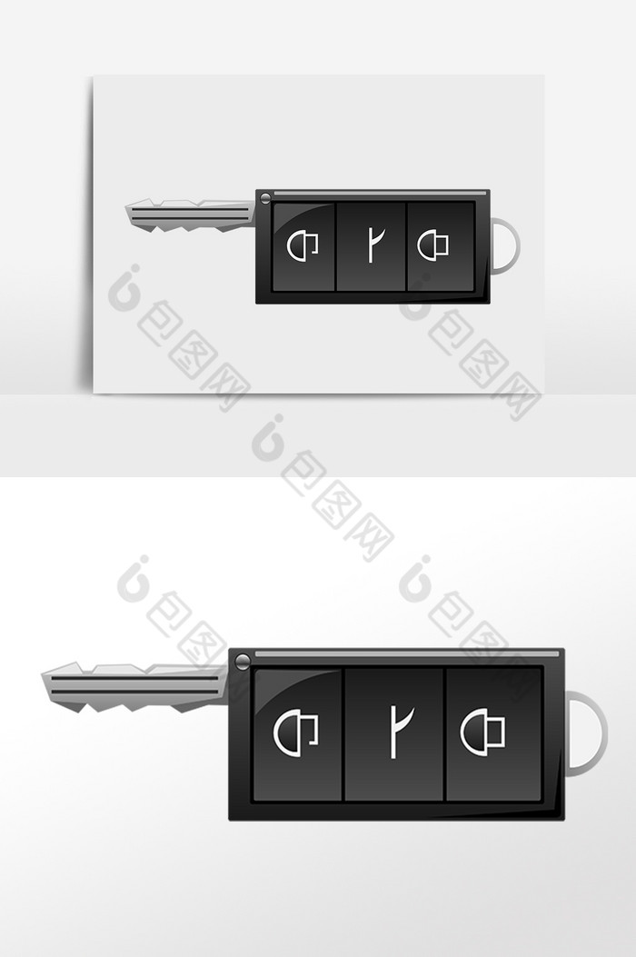 汽车零配件遥控钥匙插画图片图片