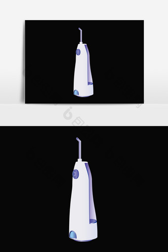 手绘日常生活电器用品洗牙器插画图片
