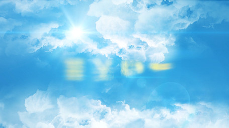 清新简约蓝天白云LOGO片头动画AE模板