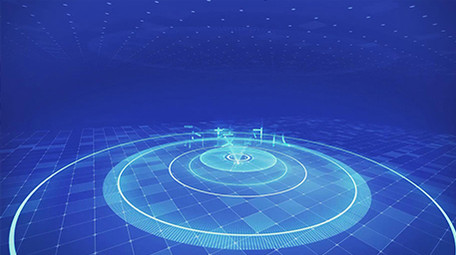 蓝色大气科技企业宣传分类框架图文模板