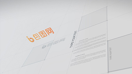 白色背景科技宣传图文展示AE模板