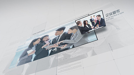 白色背景科技宣传图文展示AE模板