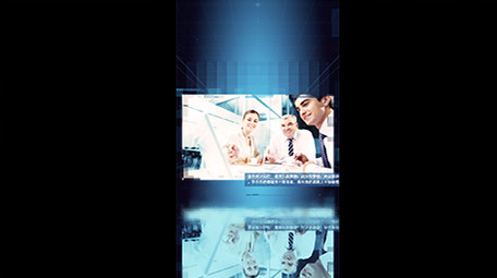 科技风蓝色图文展示片头企业宣传AE模版