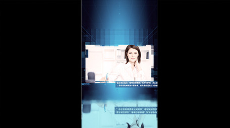 科技风蓝色图文展示片头企业宣传AE模版