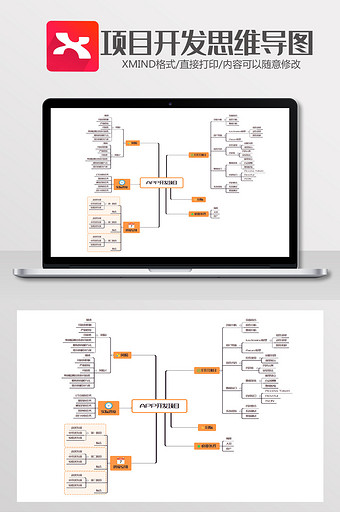 APP开发项目思维导图Xmind模板图片