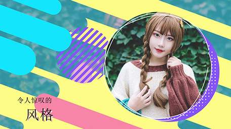 现代动感丰富多彩元素栏目图文展示AE模板