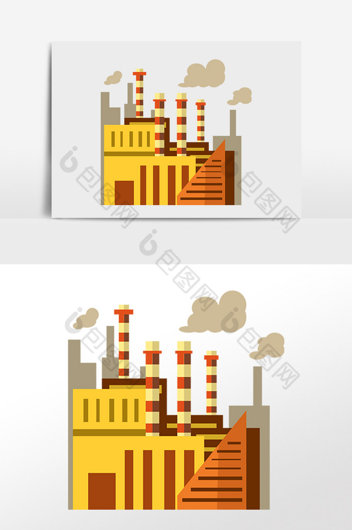 制造中心厂房工厂建筑插画图片图片