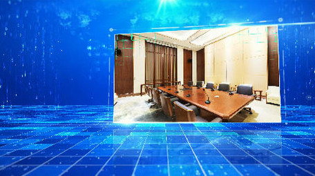 科技唯美蓝色图文模板