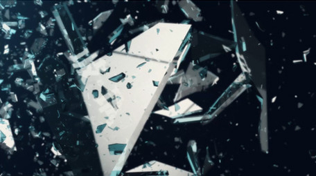 玻璃破碎动画运动悬疑电影片头AE模板