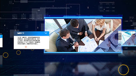 现代科技地球AE图文展示模版