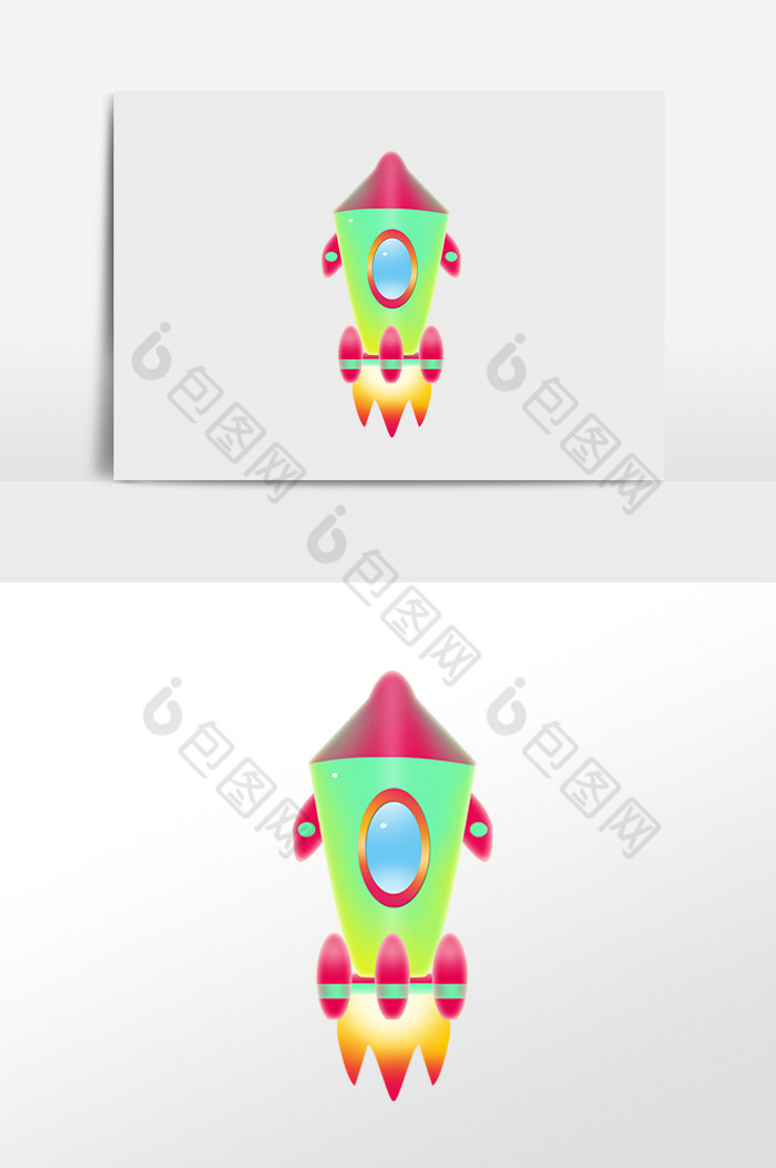 太空发射小火箭插画图片图片