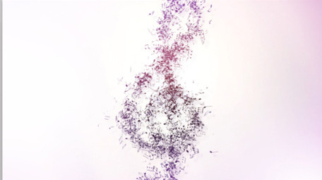 音乐符号粒子动画展示LOGO片头AE模板