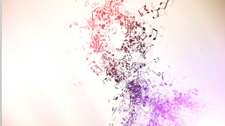 音乐符号粒子动画展示LOGO片头AE模板