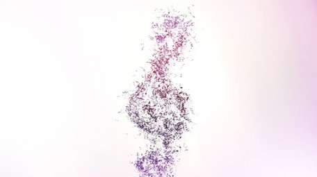 音乐符号粒子动画展示LOGO片头AE模板