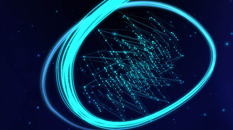 科技风粒子穿越企业宣传片头片尾AE模板