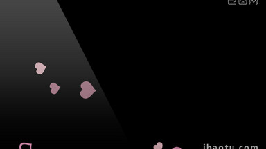 alpha通道爱心飞舞前景叠加视频素材