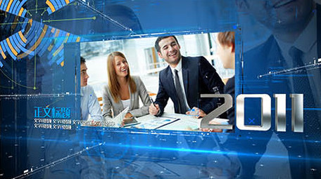 现代科技时间线AE图文展示模板