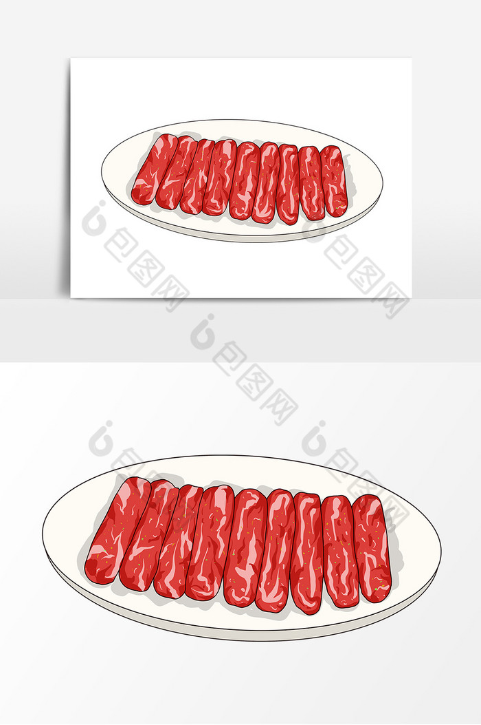 烧烤烤肉肉卷形象图片图片