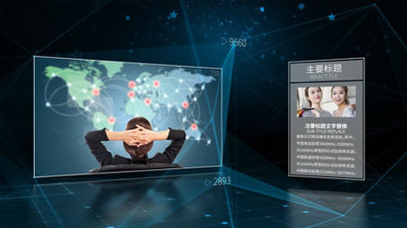 Plexus风格图文科技视频展示