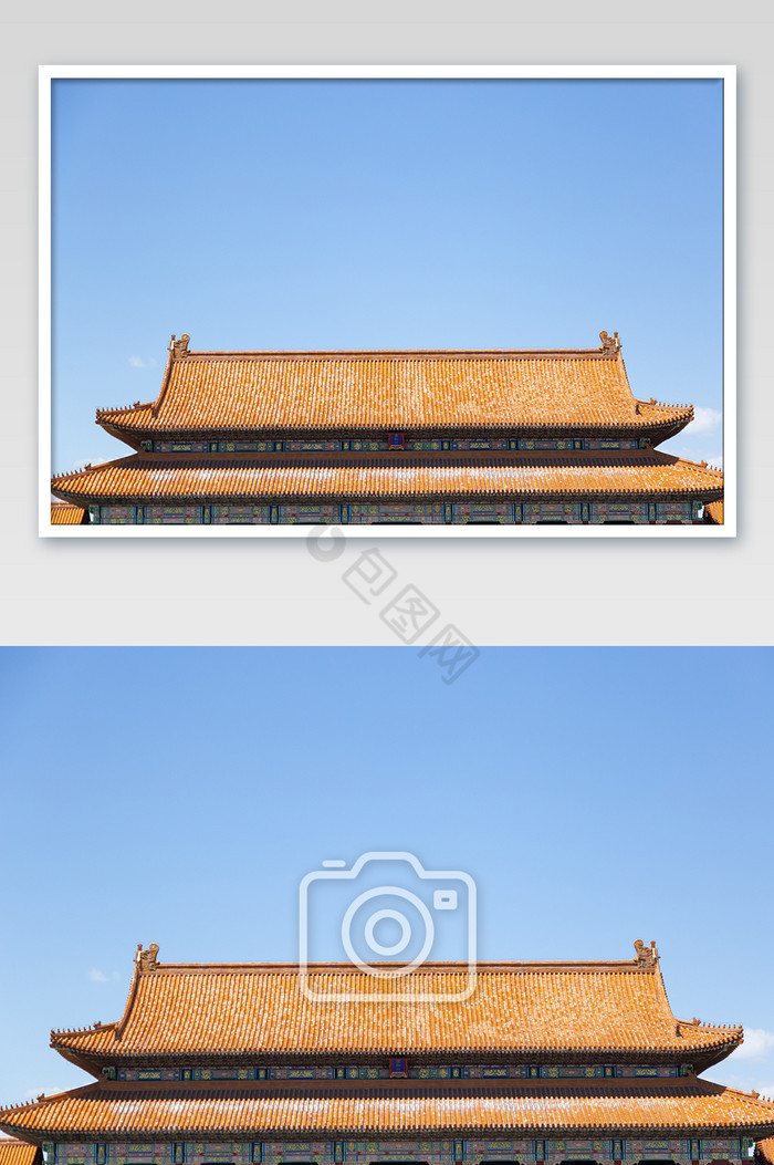 北京故宫博物馆青砖屋檐古建筑高清摄影图