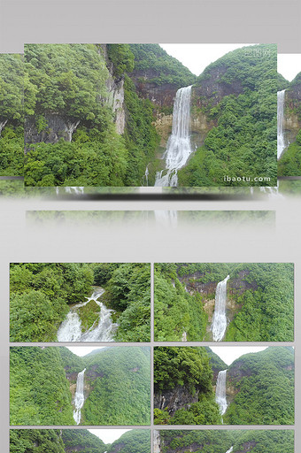 航拍 秀丽绝美 山间瀑布 悬崖瀑布 4K图片