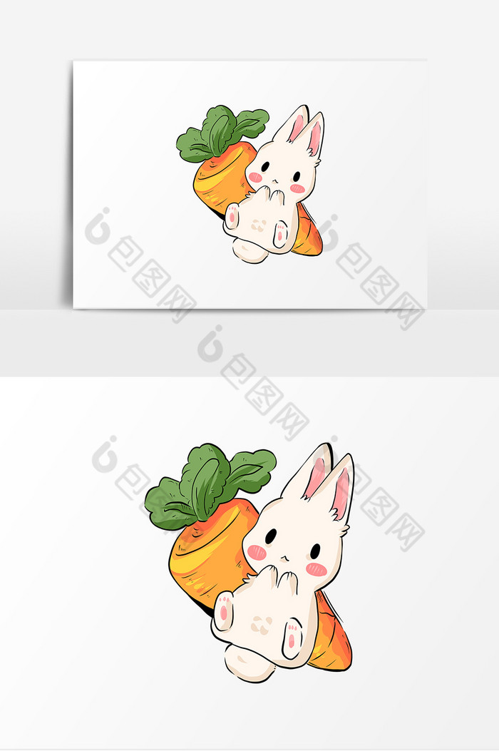 中秋节玉兔吃胡萝卜图片图片